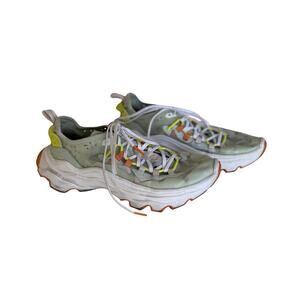 Sorel Kinetic Breakthru Tech Lace Sneakers Women’s 7.5 White Green Orange